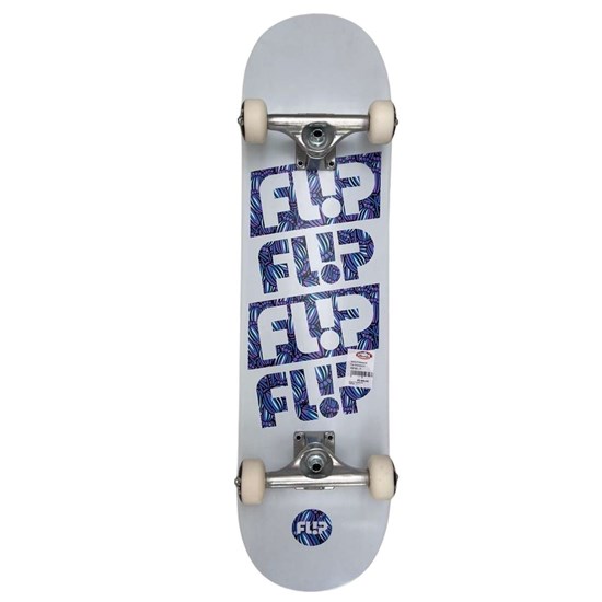 Skate Profissional Flip Skateboard Classic Logo Branco