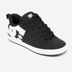 Tênis Dc Shoes Court Graffik SD Black White Tênis Dc Shoes Court Graffik SD Black White