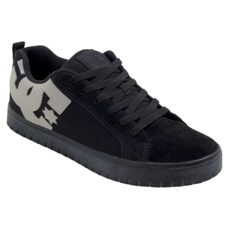 Tênis Dc Shoes Court Graffik Tx Black Grey Black