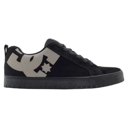 Tênis Dc Shoes Court Graffik Tx Black Grey Black