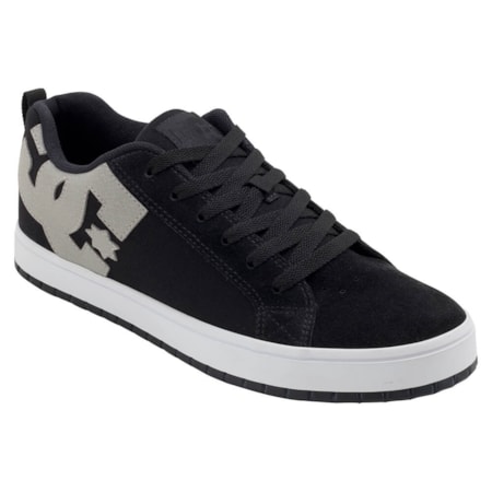 Tênis Dc Shoes Court Graffik Tx Black Grey White