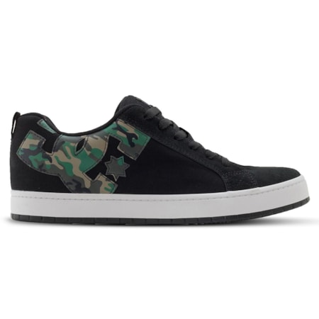 Tênis Dc Shoes Court Graffik Tx Camo Black White