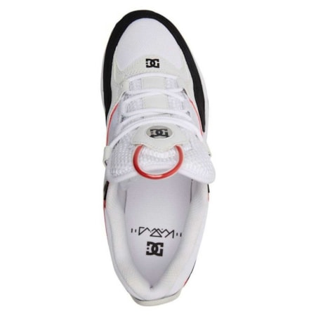 Tênis Dc Shoes Kalis Lite White Black True Red ADYS100291WTR