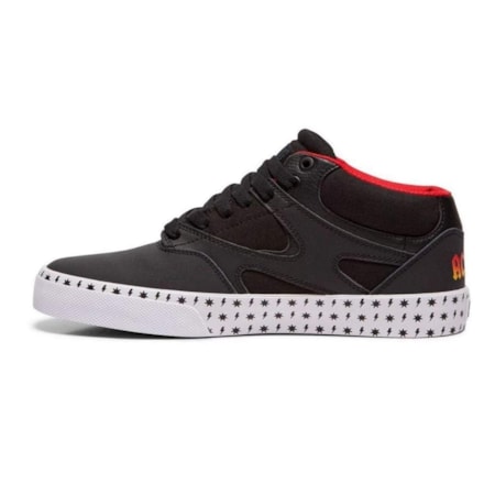 Tênis Dc Shoes Kalis Vulc Mid ACDC Black White Red 