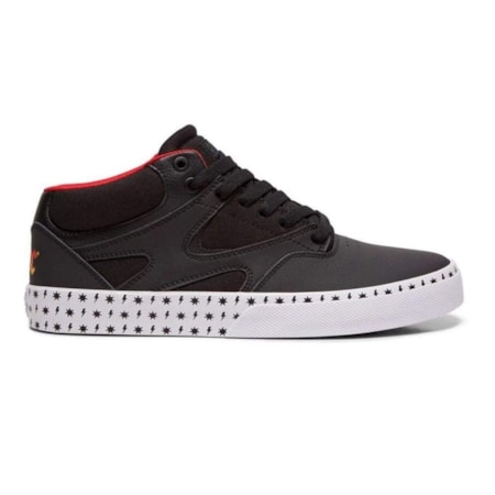 Tênis Dc Shoes Kalis Vulc Mid ACDC Black White Red 