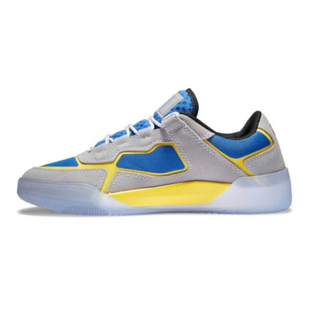 Tênis Dc Shoes Metric X Hongo Grey Blue Yellow ADYS100740XSBY