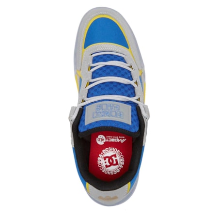 Tênis Dc Shoes Metric X Hongo Grey Blue Yellow ADYS100740XSBY