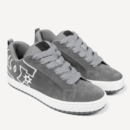 Tênis Dc Shoes New Court Graffik Se Grey White