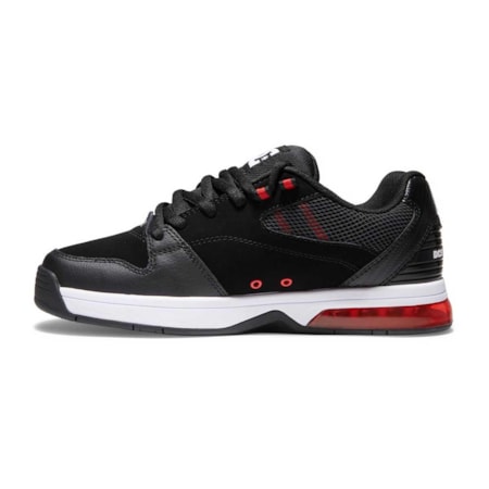 Tênis Dc Shoes Versatile Black White Athletic Red ADYS200075BWA