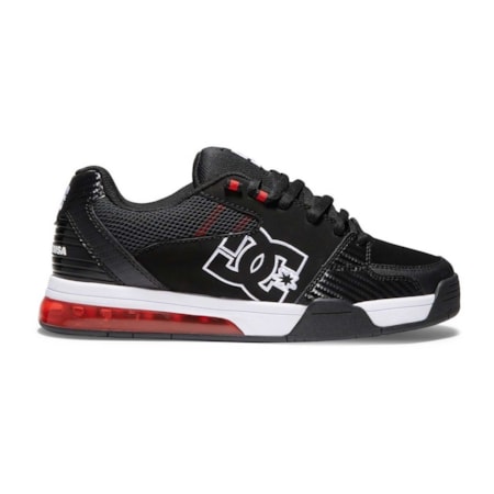 Tênis Dc Shoes Versatile Black White Athletic Red ADYS200075BWA