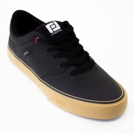 Tênis Freeday Flip Eco Couro Preto Natural