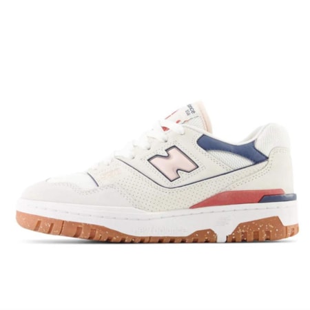 Tênis New Balance 550 Feminino Bege Claro Azul BBW550NP