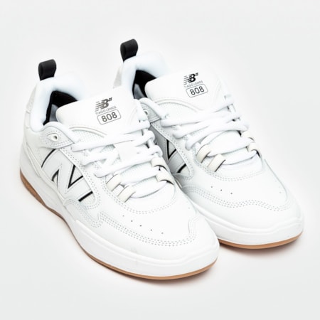 Tênis New Balance Numeric 808 Tiago Lemos Branco Preto NM808TNB