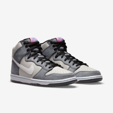 Tênis Nike Sb Dunk High Pro Premium Medium Grey Pink DJ9800001