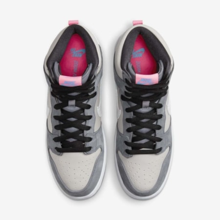 Tênis Nike Sb Dunk High Pro Premium Medium Grey Pink DJ9800001