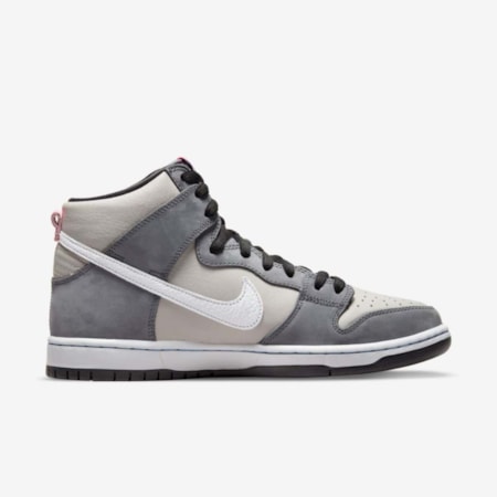 Tênis Nike Sb Dunk High Pro Premium Medium Grey Pink DJ9800001