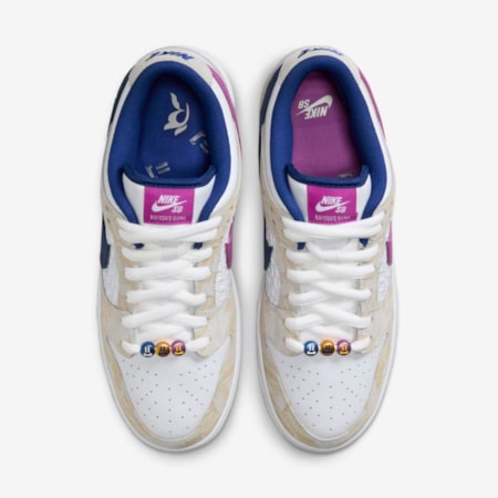 Tênis Nike Sb Dunk Low Pro Premium X Rayssa Leal Pure Platinun Royal Blue FZ5251001