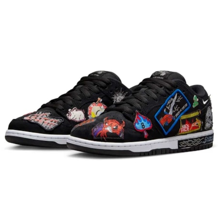 Tênis Nike Sb Dunk Low Pro Qs Neckface Black DQ448-001