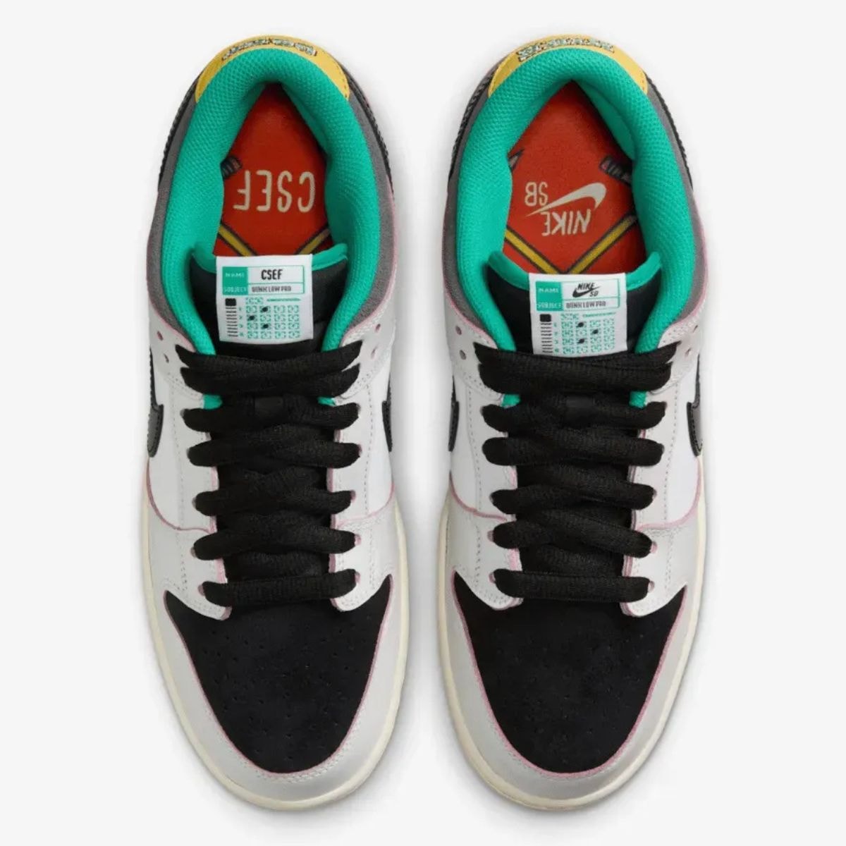 Tênis Nike Sb Dunk Low Pro Qs x CSEF White Black HJ4132100