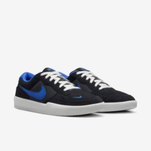 Tênis Nike Sb Force 58 Black Hyper Royal DV5477004 Tênis Nike Sb Force 58 Black Hyper Royal DV5477004