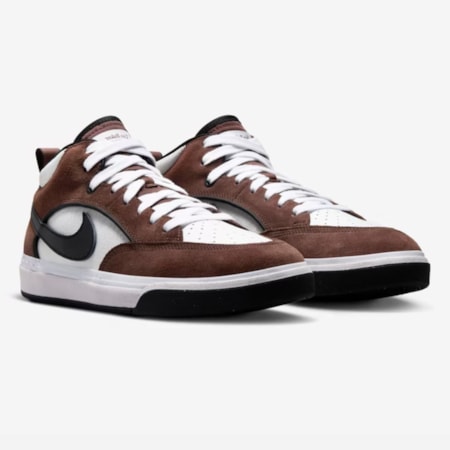 Tênis Nike Sb React Leo Baker Light Chocolate Black White DX4361201