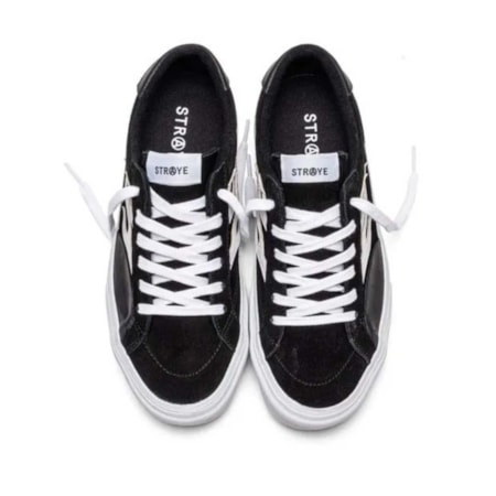 Tênis Straye Logan Flame Black White Suede