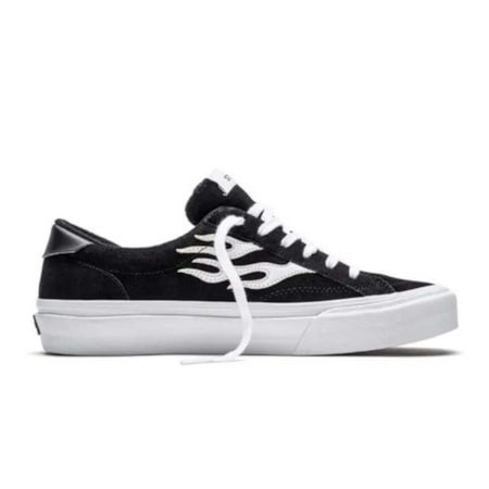 Tênis Straye Logan Flame Black White Suede