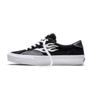 Tênis Straye Logan Flame Black White Suede