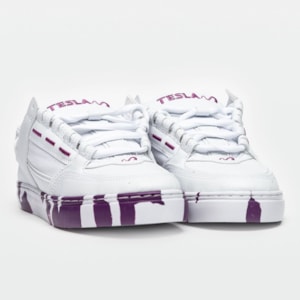 Tênis Tesla Coil White Purple Mesclado Tênis Tesla Coil White Purple Mesclado