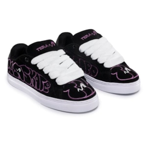 Tênis Tesla Hertz Black White Purple Art Tênis Tesla Hertz Black White Purple Art