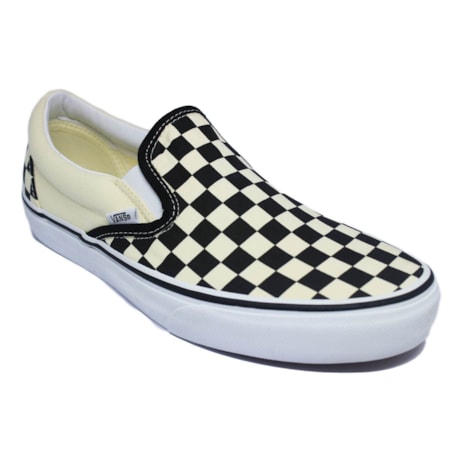 Tênis Vans Classic Slip On Checkerboard Black White VN000EYEBWW