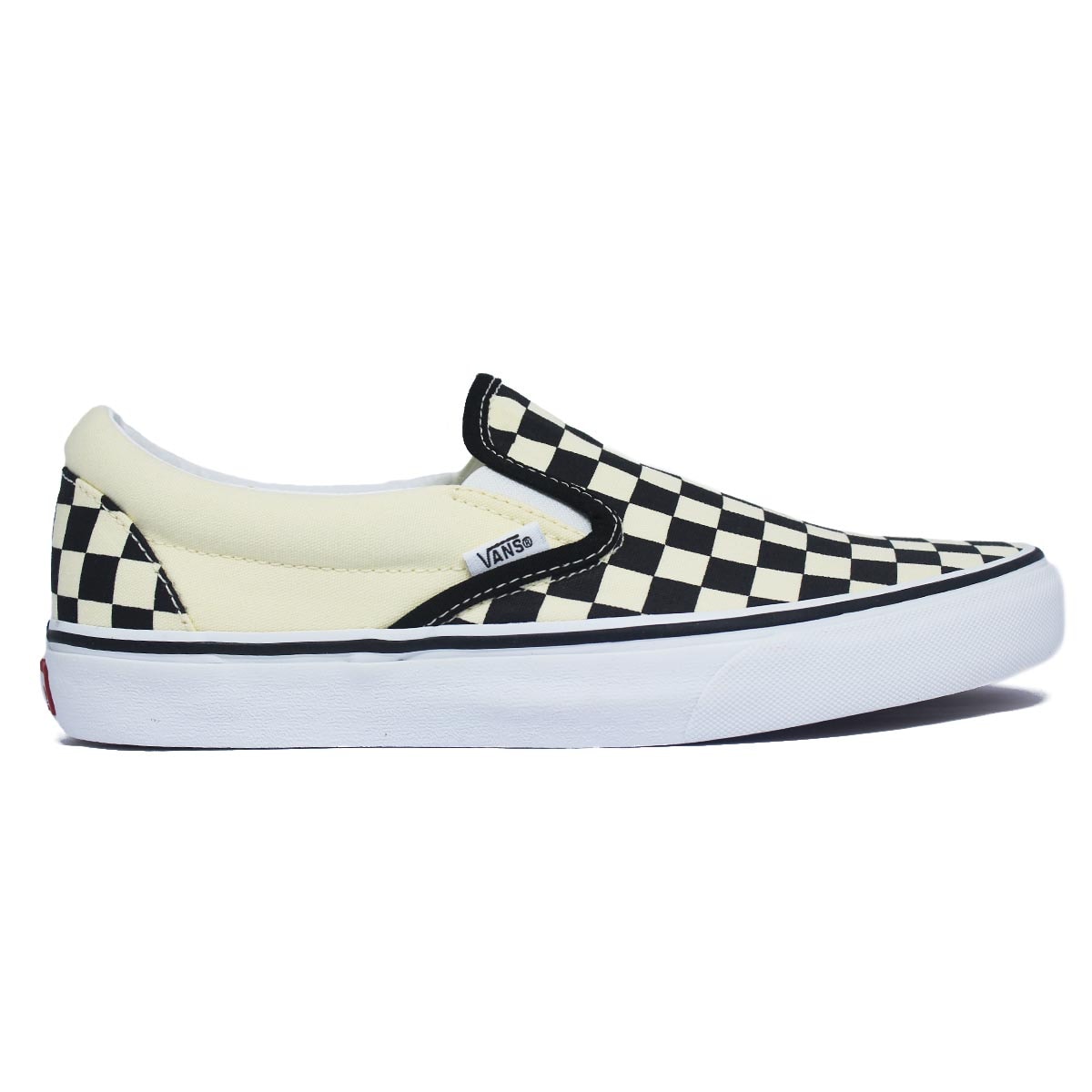 tênis vans classic slip on black white checkerboard