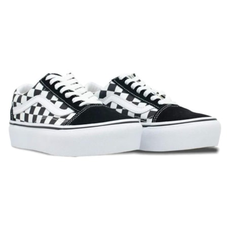 Tênis Vans Old Skool Checkerboard Black True White VN0A3B3UHRK