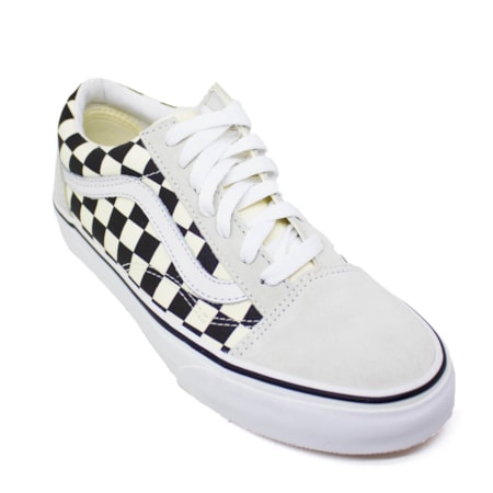 Tênis Vans Old Skool Checkerboard White Black VNBA38G127K