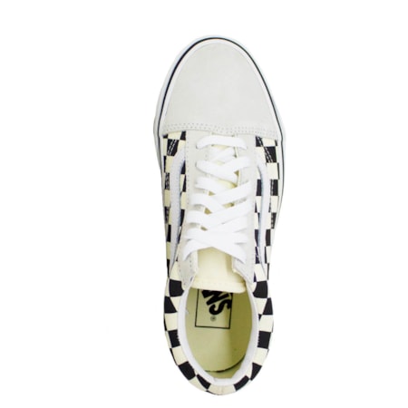 Tênis Vans Old Skool Checkerboard White Black VNBA38G127K