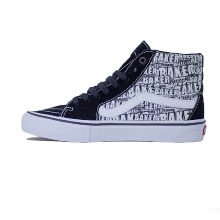 Tênis Vans Sk8 Hi Pro Baker Black White Vn0a45jdv0b 