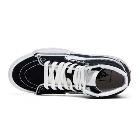 Tênis Vans Sk8 Hi Reconstruct Black True White VN0005UK6BT