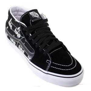 Tênis Vans Sk8 Mid New Varsity Black True White VNOA3WM34WW