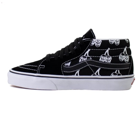 Tênis Vans Sk8 Mid New Varsity Black True White VNOA3WM34WW