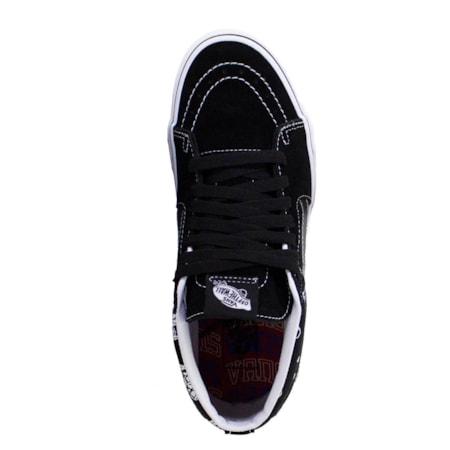 Tênis Vans Sk8 Mid New Varsity Black True White VNOA3WM34WW