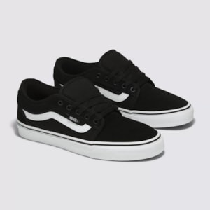 Tênis Vans Skate Chukka Low Pro Sidestripe Black White VN0A5KQZBA2