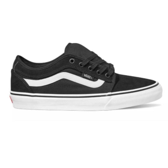 Tênis Vans Skate Chukka Low Pro Sidestripe Black White VN0A5KQZBA2