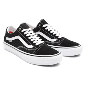 Tênis Vans Skate Old Skool Pro Black White VN0A5FCBY28 Tênis Vans Skate Old Skool Pro Black White VN0A5FCBY28