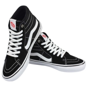 Tênis Vans Skate Sk8 Hi Pro Black White VN0A5FCCY28 Tênis Vans Skate Sk8 Hi Pro Black White VN0A5FCCY28