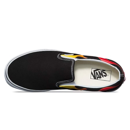 Tênis Vans Slip On Flame Black True White VN0A38F7PHN