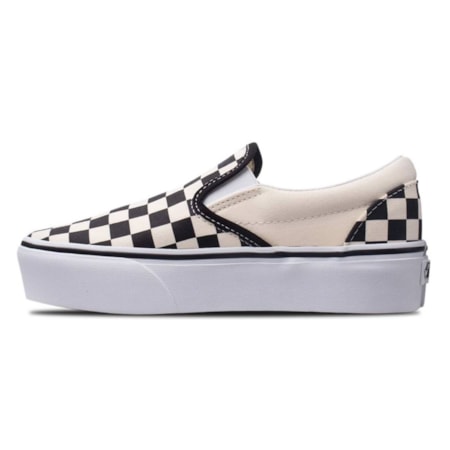 Tênis Vans Slip On Platform Black White Checkerboard VN0A4BV5JV6