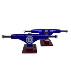 Truck Skate City Line Azul B Vermelho 139mm