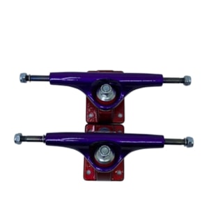 Truck Skate City Line Roxo B Vermelho 139mm