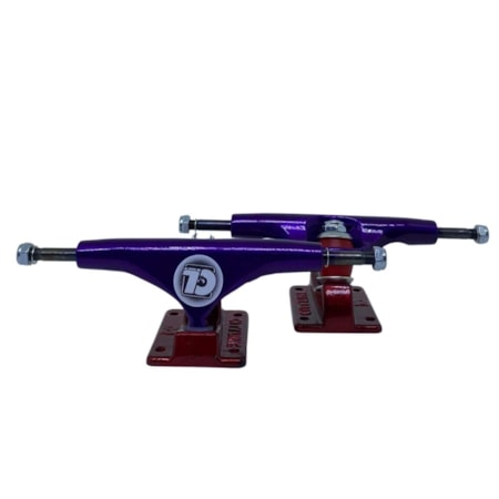 Truck Skate City Line Roxo B Vermelho 139mm